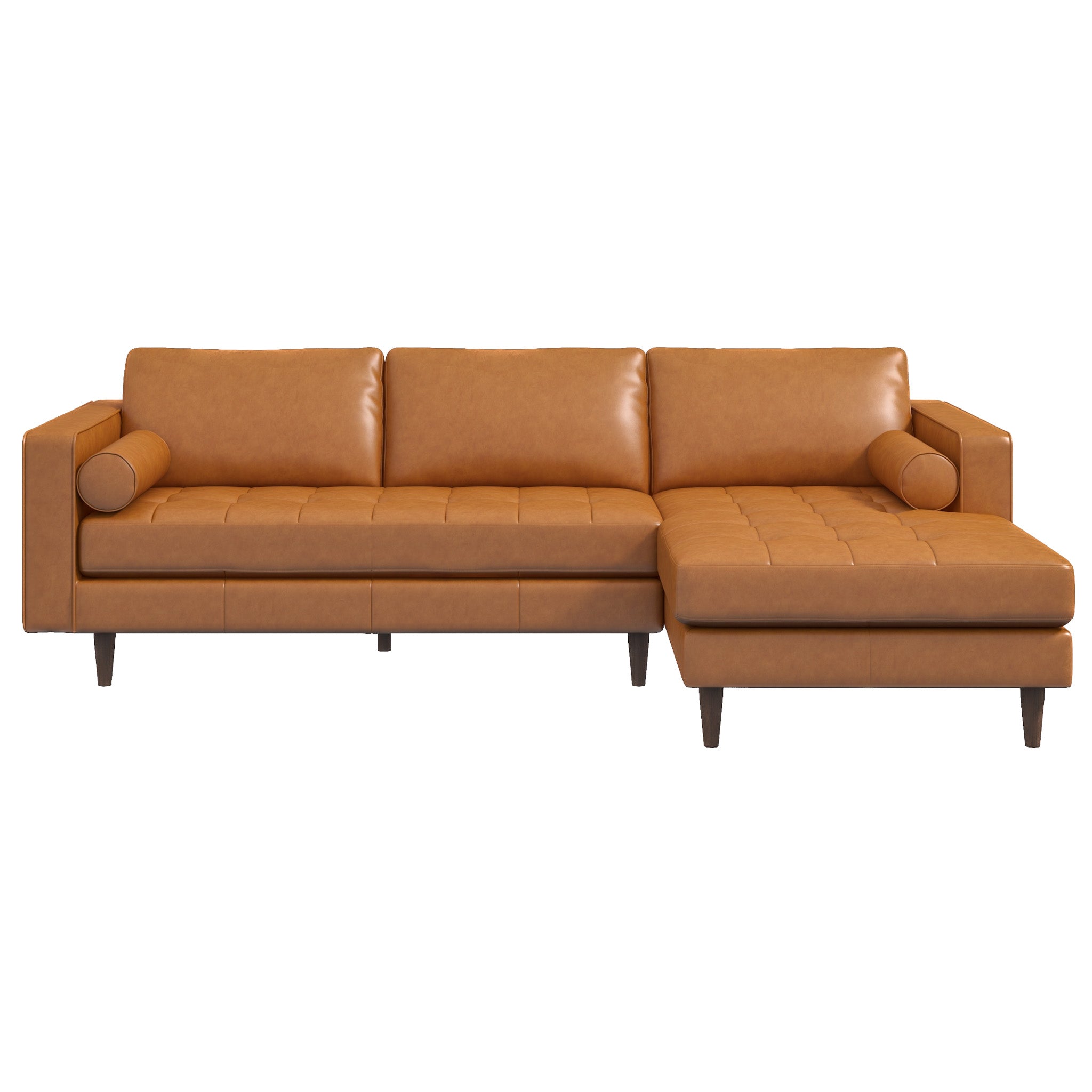 Daphne Leather Sectional Couch -Right Chaise | MidinMod | TX | Best Furniture stores in Houston