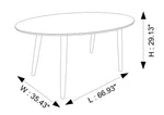 Rixos Oval Dining Table White Top | Mid in Mod | Houston TX | Best Furniture stores in Houston