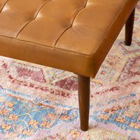 Katy Leather Ottoman -Antique Tan Leather | MidinMod | Houston TX | Best Furniture stores in Houston