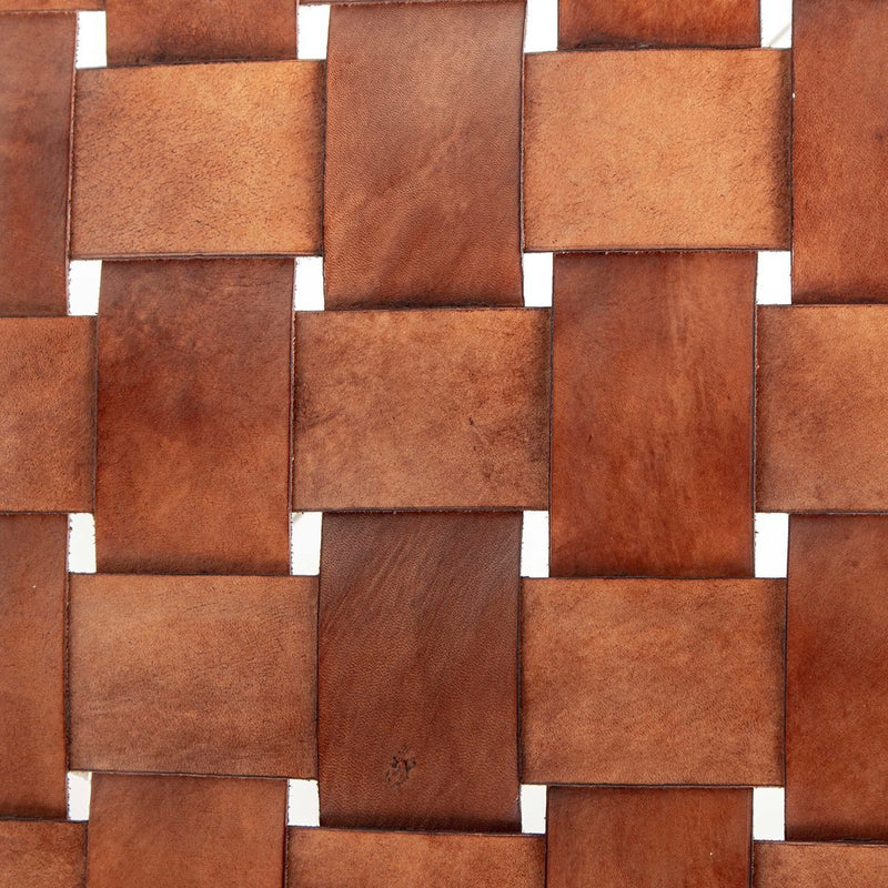 Salazar Modern Rectangular Genuine Tan Leather Bench | MidinMod | TX | Best Furniture stores in Houston