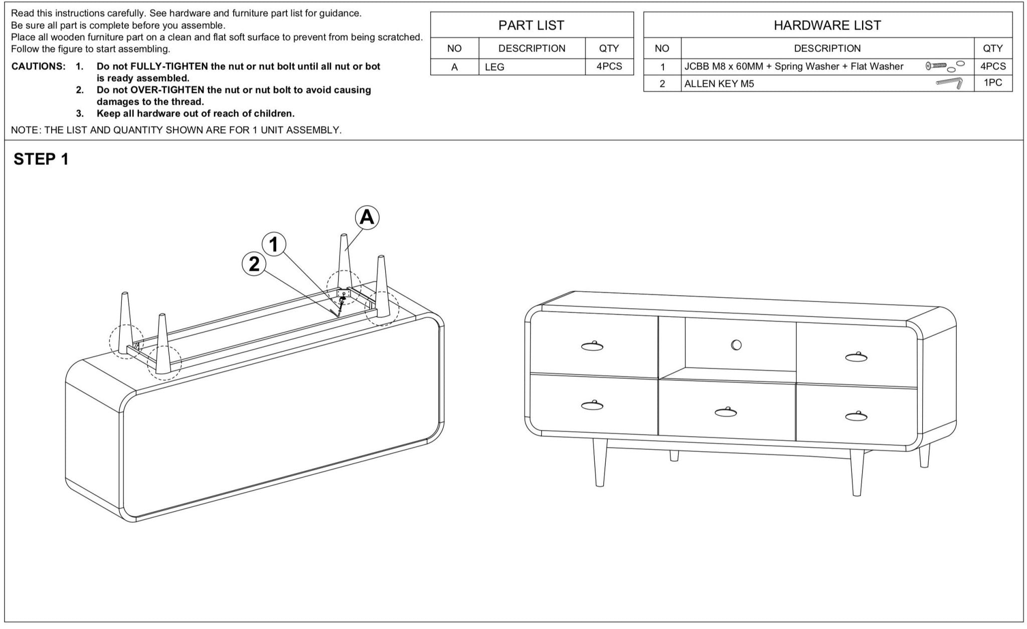 Stein Credenza TV Stand | MidinMod | Houston TX | Best Furniture stores in Houston