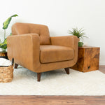 Cassie Lounge Chair -Tan Leather | MidinMod | Houston TX | Best Furniture stores in Houston