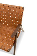 Dairi Genuine Leather Teak Lounge Chair | Mid in Mod | Houston TX | Best Furniture stores in Houston