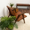 Dairi Genuine Leather Teak Lounge Chair | Mid in Mod | Houston TX | Best Furniture stores in Houston