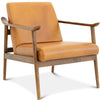 Mameda Solid Dark Tan Leather Lounge Chair  | MidinMod | Houston TX | Best Furniture stores in Houston