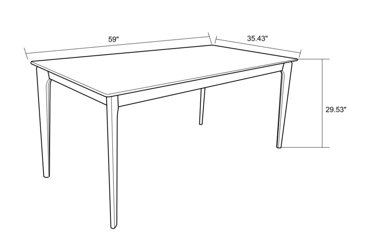 Standard size of best sale 4 chair dining table