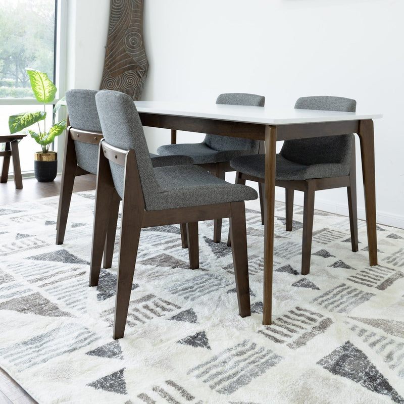 Selena Dining Set -  4 Ohio Dark Grey Dining Chairs | MidinMod | TX | Best Furniture stores in Houston