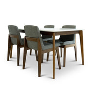 Selena Dining Set -  4 Ohio Dark Grey Dining Chairs | MidinMod | TX | Best Furniture stores in Houston