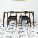 Selena White Dining Set - 4 Winston Black Leather Chairs | MidinMod | TX | Best Furniture stores in Houston