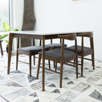 Selena  White Top Dining set - 4 Winston Grey Chairs | MidinMod | TX | Best Furniture stores in Houston