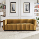 Sierra Gold Velvet Sofa - MidinMod Houston Tx Mid Century Furniture Store - Sofas 3