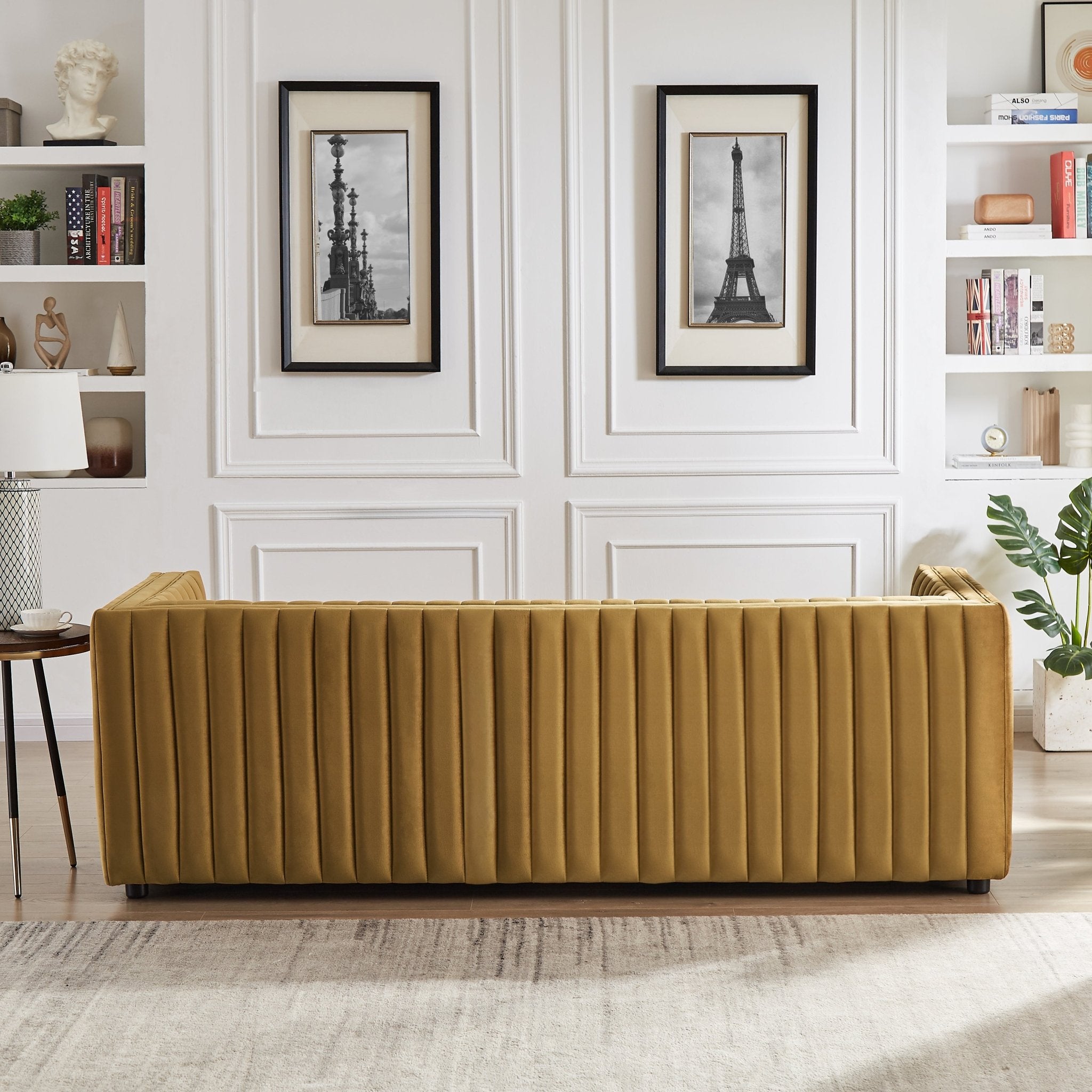 Sierra Gold Velvet Sofa - MidinMod