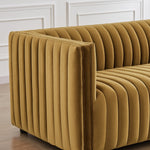 Sierra Gold Velvet Sofa - MidinMod Houston Tx Mid Century Furniture Store - Sofas 6