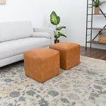 Sislo Ottoman - Tan Leather  | MidinMod | Houston TX | Best Furniture stores in Houston