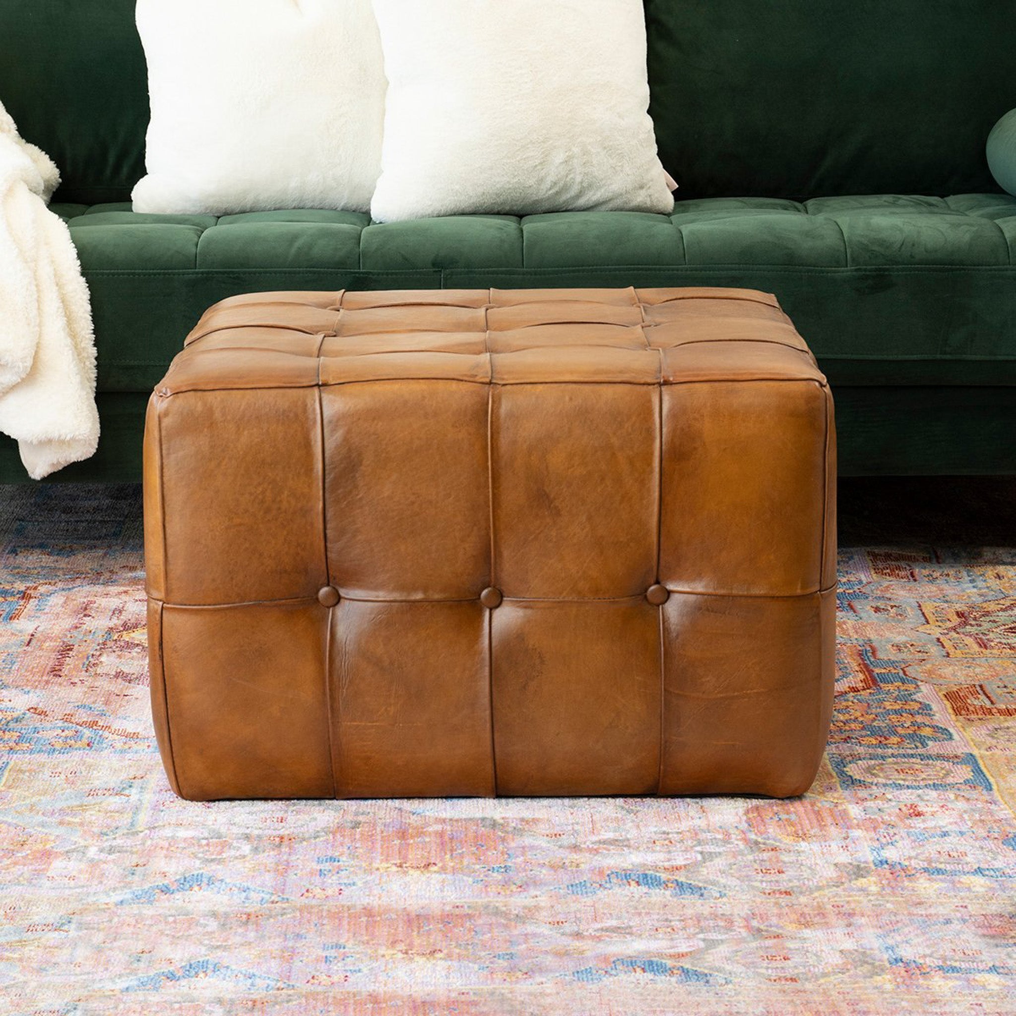 Best on sale leather ottoman