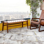 Salazar Modern Rectangular Genuine Tan Leather Bench | MidinMod | TX | Best Furniture stores in Houston