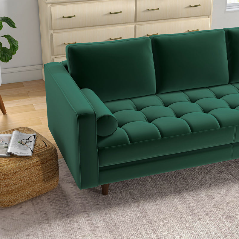 Tessa Sofa -Green Velvet Couch | MidinMod | Houston TX | Best Furniture stores in Houston