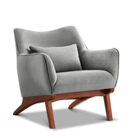 Casper Lounge Chair (Gray - Velvet) | Mid in Mod | Houston TX | Best Furniture stores in Houston