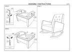 Windsor Grey Fabric Rocking Chair  | MidinMod | Houston TX | Best Furniture stores in Houston