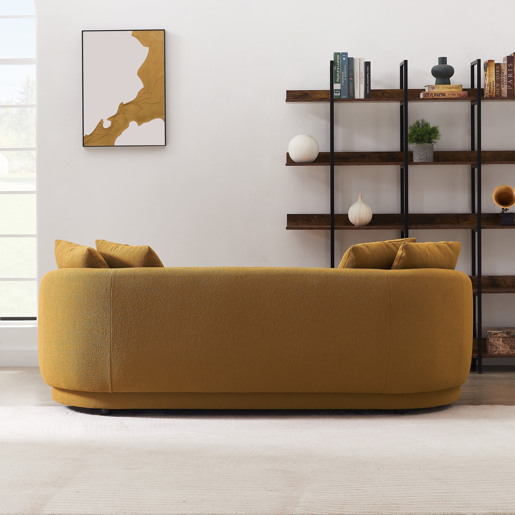 Perth Gold Boucle Sofa - MidinMod