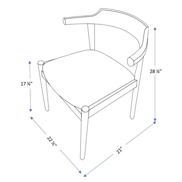 Zola Dining Chair Grey Fabric Set of 2 - MidinMod