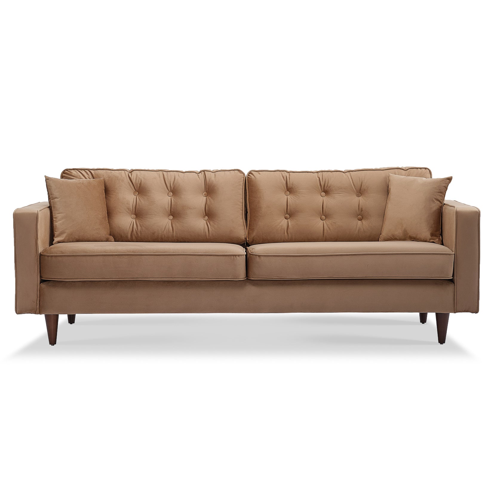 Oregon Cognac Fabric Sofa - MidinMod