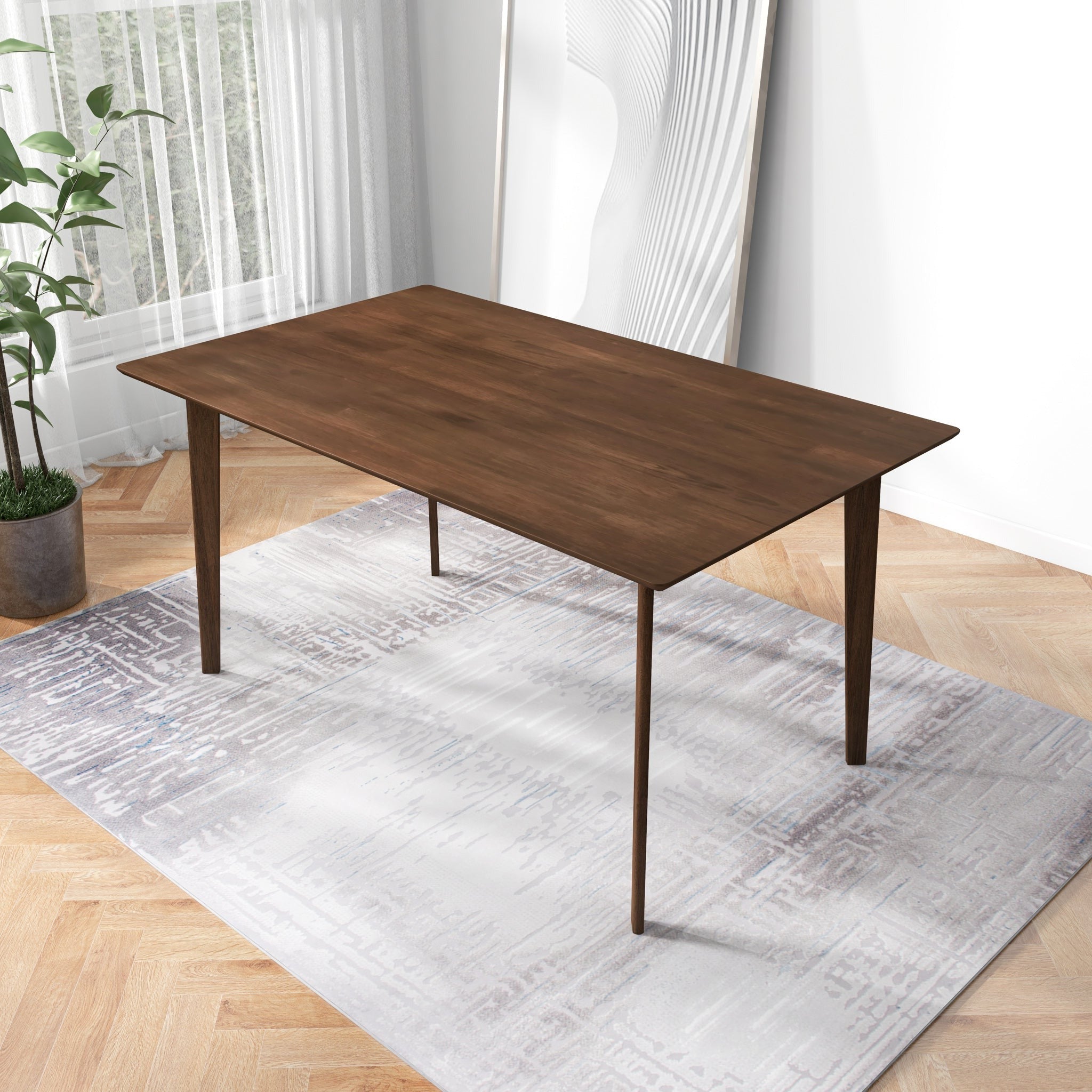 Abbott Walnut Large Dining Table - MidinMod