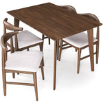 Abbott Dining Set - 4 Winston Beige Fabric Chairs Small | MidinMod | TX | Best Furniture stores in Houston