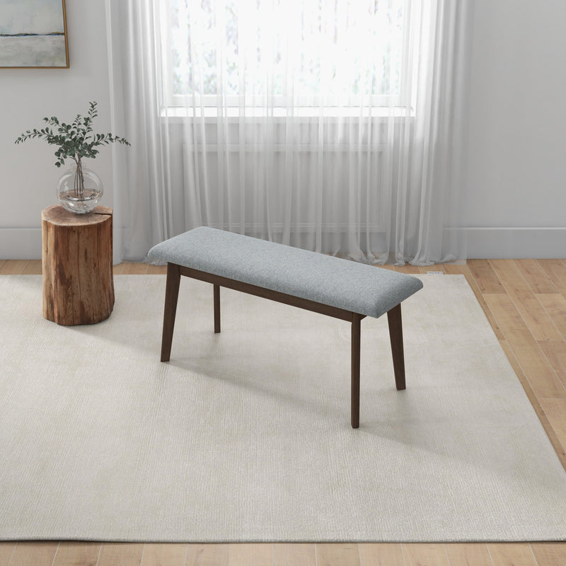 Abbott Small Bench Gray Fabric | MidinMod | Houston TX | Best Furniture stores in Houston