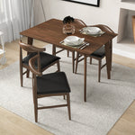 Abbott Dining Set - 4 Winston Black Leather Chairs Small | MidinMod | TX | Best Furniture stores in Houston