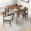 Dining Set, Abbott Small Walnut Table with 4 Zola Gray Chairs | Mid in Mod | Houston TX | Best Furniture stores in Houston
