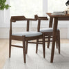 Dining Set, Abbott Small Walnut Table with 4 Zola Gray Chairs | Mid in Mod | Houston TX | Best Furniture stores in Houston