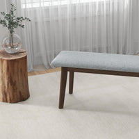 Modern Abbott Large Bench Gray Fabric | MidinMod | Houston TX | Best Furniture stores in Houston
