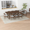 Adira XLarge Walnut Dining Set - 8 Zola Grey Chairs | MidinMod | TX | Best Furniture stores in Houston