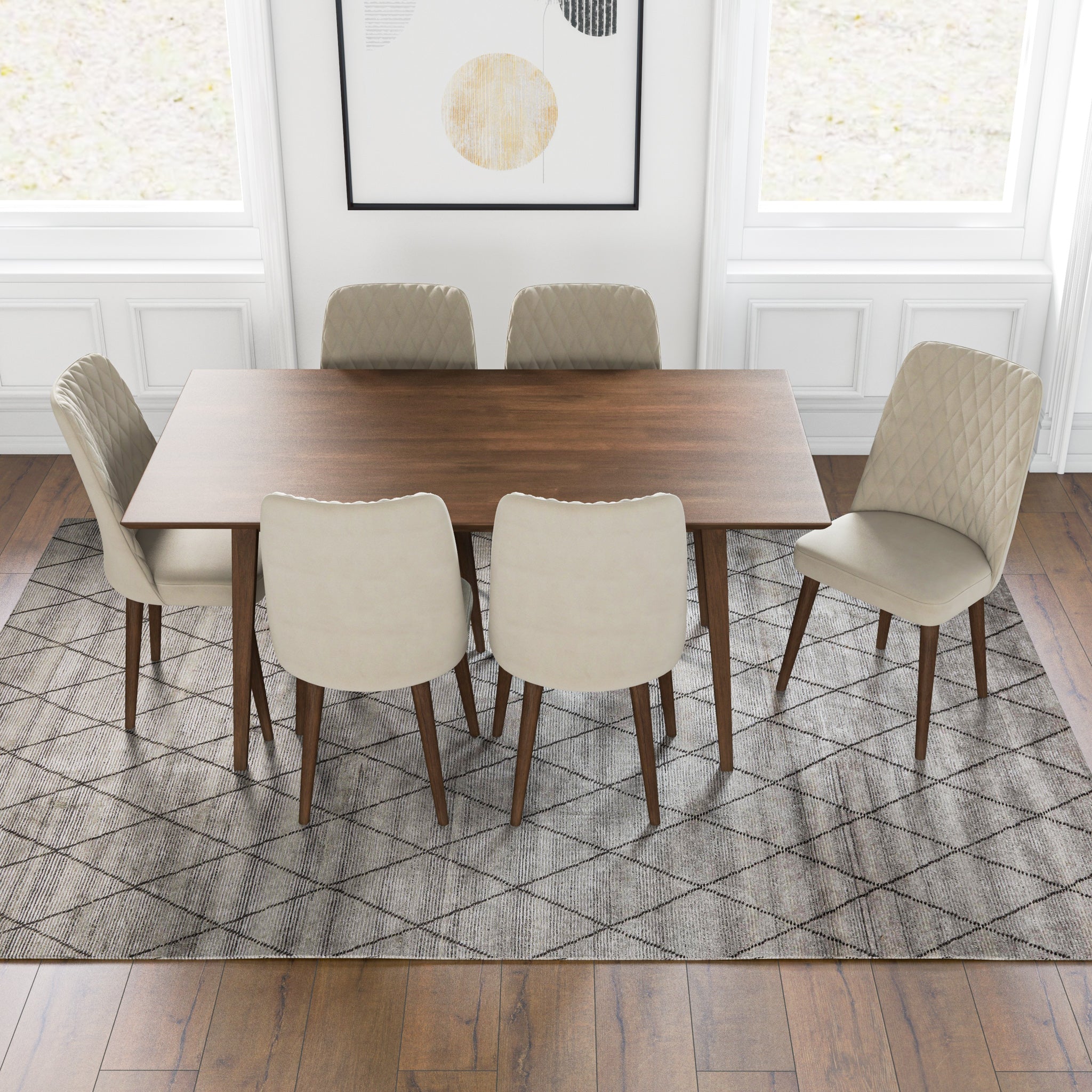 Walnut modern dining discount chairs