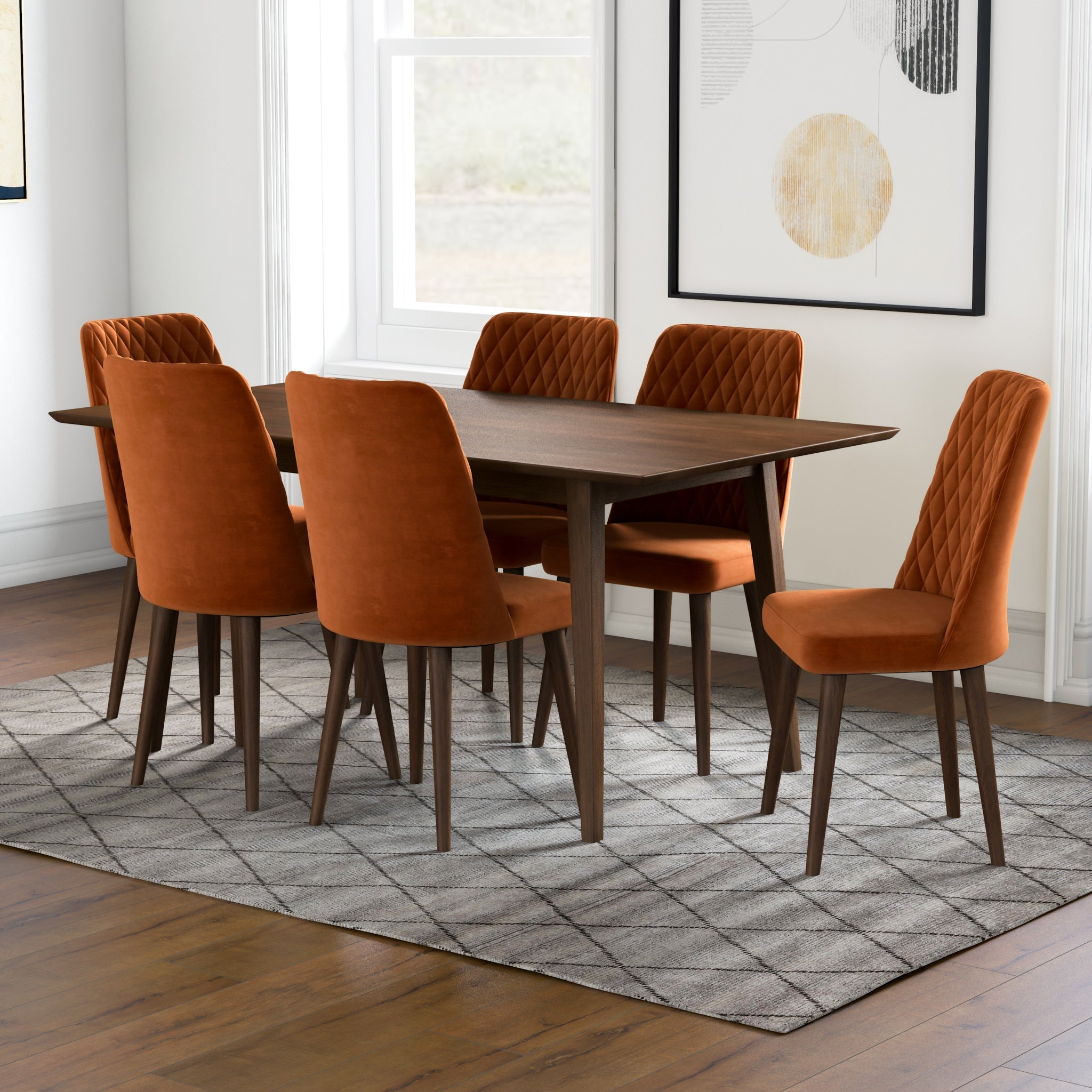 Dining room table with six chairs hot sale