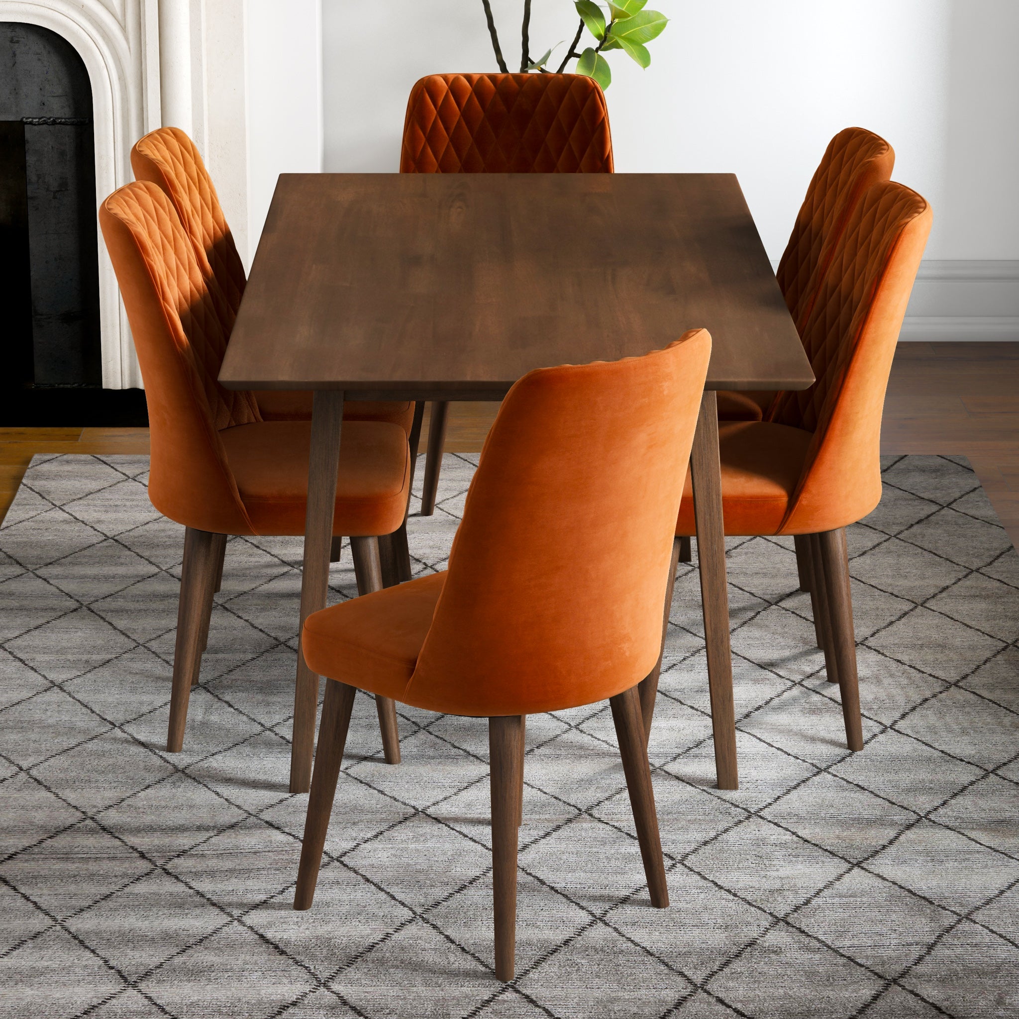 Dark orange dining chair new arrivals