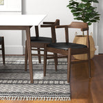 Alpine Large Dining Set - 4 Black Leather Sterling Chairs | MidinMod | TX | Best Furniture stores in Houston