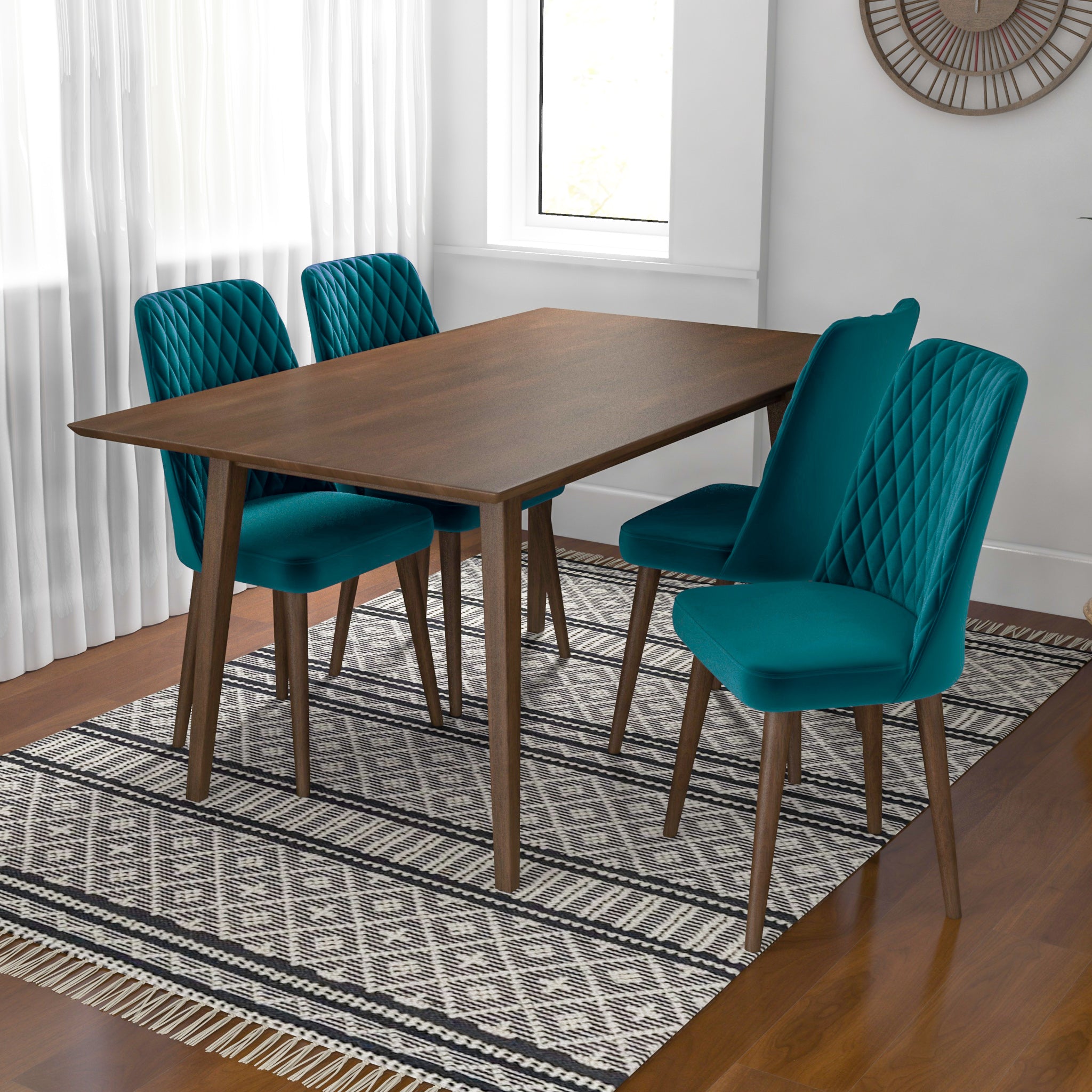 Teal kitchen 2024 table and chairs