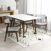 Adira Small White Top Dining Set - 4 Ricco Light Grey Chairs | MidinMod | TX | Best Furniture stores in Houston