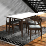 Alpine Small White Top Dining Set -  4 Sterling Grey Chairs | MidinMod | TX | Best Furniture stores in Houston