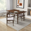Adira Small Walnut Dining Set - 4 Winston Beige Chairs | MidinMod | TX | Best Furniture stores in Houston