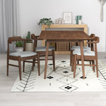 Adira Small Walnut Dining Set - 4 Zola Grey Chairs | MidinMod | TX | Best Furniture stores in Houston