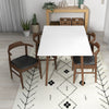 Adira Small White Top Dining Set -4 Zola Black Leather Chairs | MidinMod | TX | Best Furniture stores in Houston