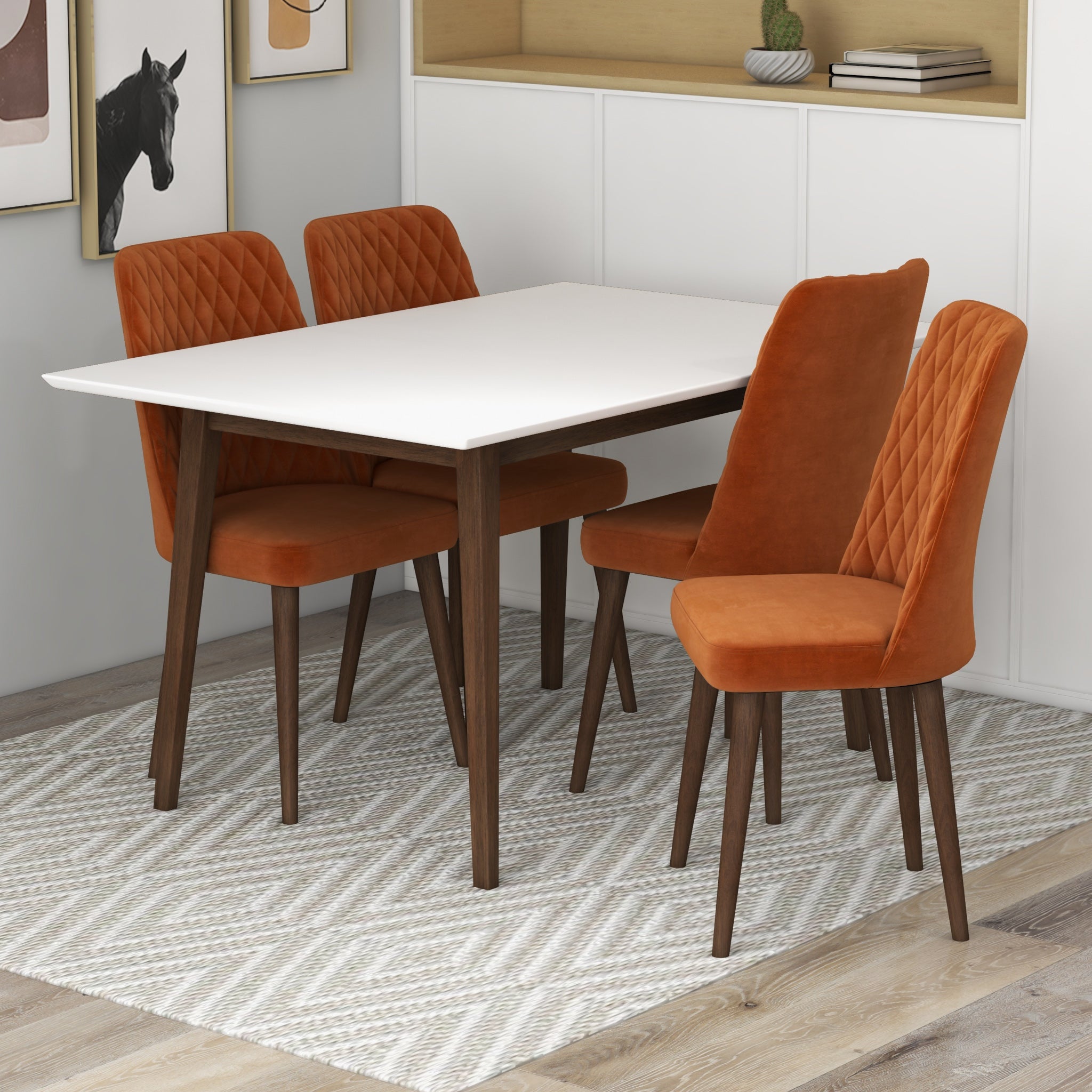 Orange dining best sale room set