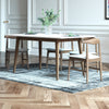Adira Large White  Dining Set - 4 Winston Grey Chairs | MidinMod | TX | Best Furniture stores in Houston