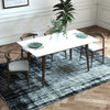 Adira Large White  Dining Set - 4 Winston Grey Chairs | MidinMod | TX | Best Furniture stores in Houston