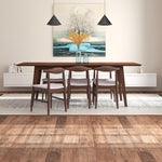 Adira XLarge Walnut Dining Set | 6 Winston Beige Dining Chairs | Houston TX | Best Furniture stores in Houston