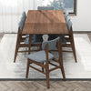 Adira XLarge Walnut Dining Set - 8 Collins Grey Chairs | MidinMod | TX | Best Furniture stores in Houston