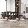 Adira XLarge Walnut Dining Set - 8 Collins Grey Chairs | MidinMod | TX | Best Furniture stores in Houston